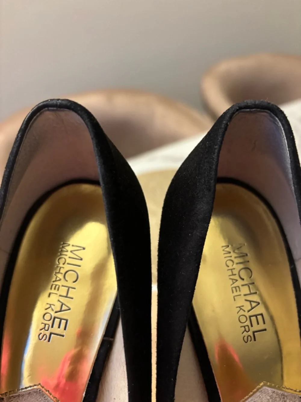 Michael Kors Black Suede Studded Platform Stiletto Pumps - Picture 3 of 4